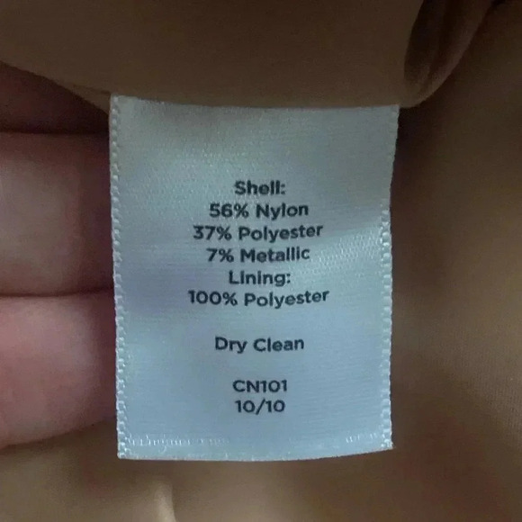 TALBOTS NWT gold peach cream brocade pencil skirt sz 6 holiday cocktail party - Picture 8 of 12